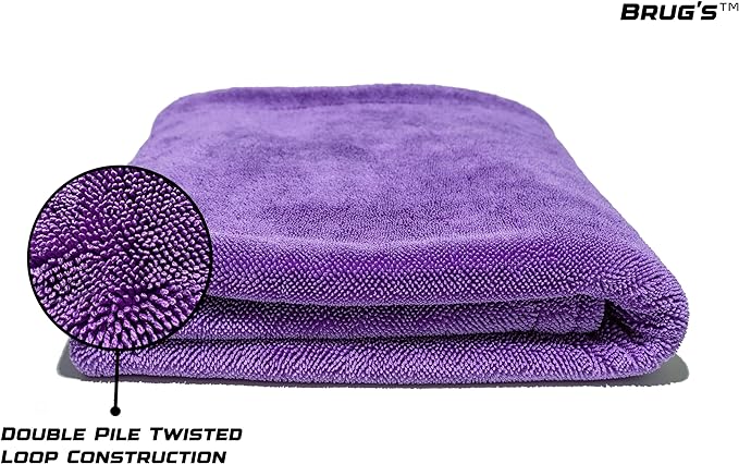 Brug's™ Twisted Loop Microfiber Car Drying Towel | XL 2ft x 3ft |